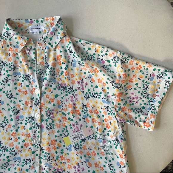 NWT Summersalt The Do-It-All Shirt Dress in Wildflower Fields Size Small - Picture 6 of 10